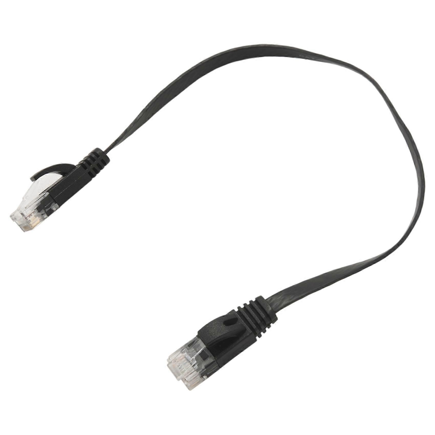 48 Pcs 1 Ft Flat Internet Network Cable Solid Cat6 High Speed Patch Lan Wire with Snagless Rj45 Connectors