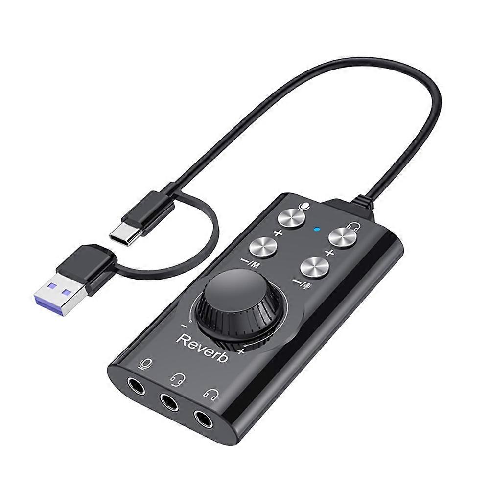 Sound Card USB Type-C Computer Volume Control Knob - External Controller Professional Compatibility