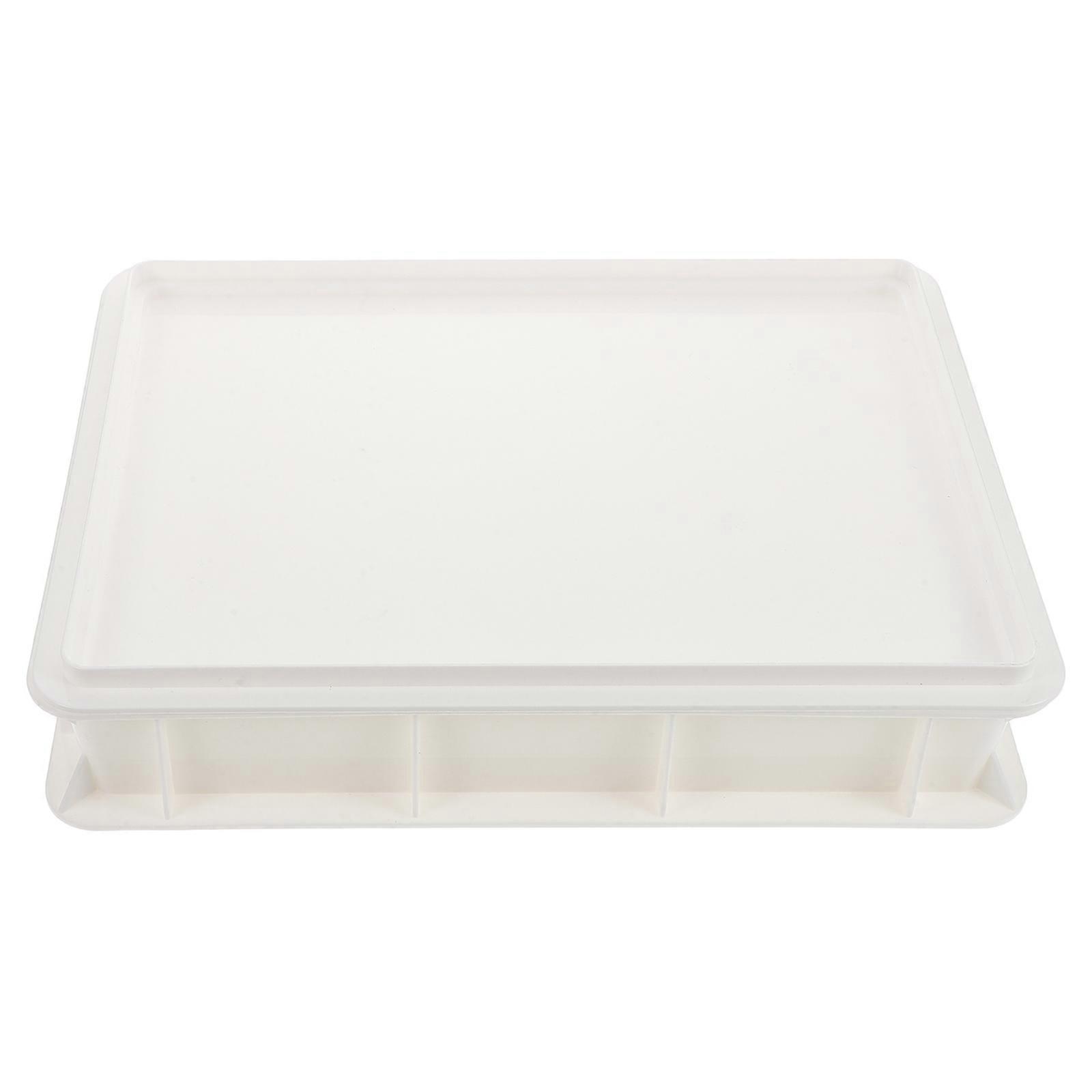 Stackable Pizza Dough Proofing Box Commercial Dough Proofing Container for Home and Bakery Plastic Tray with Lid Space-Saving