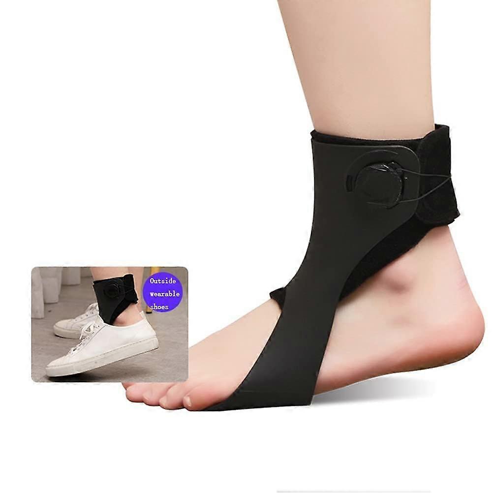 Foot Drop Brace with Adjustable Support Straps and Breathable Padding for Walking and Stroke Recovery