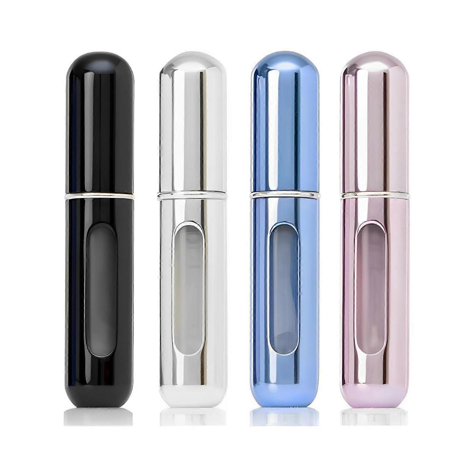 Travel Perfume Atomizer Refillable Spray Bottle with Clear Window LeakProof Pocket Size ColorV