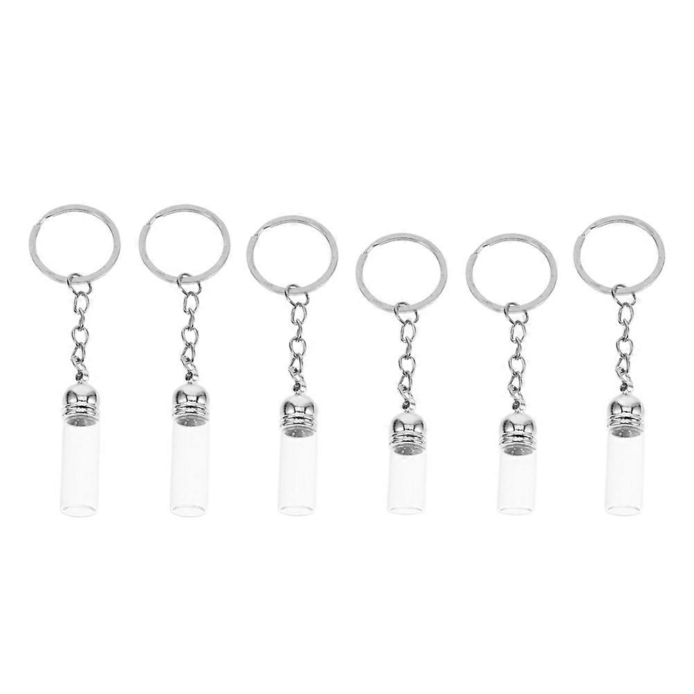 Small Perfume Bottles Empty for Hanging Keychain Use 6Pcs