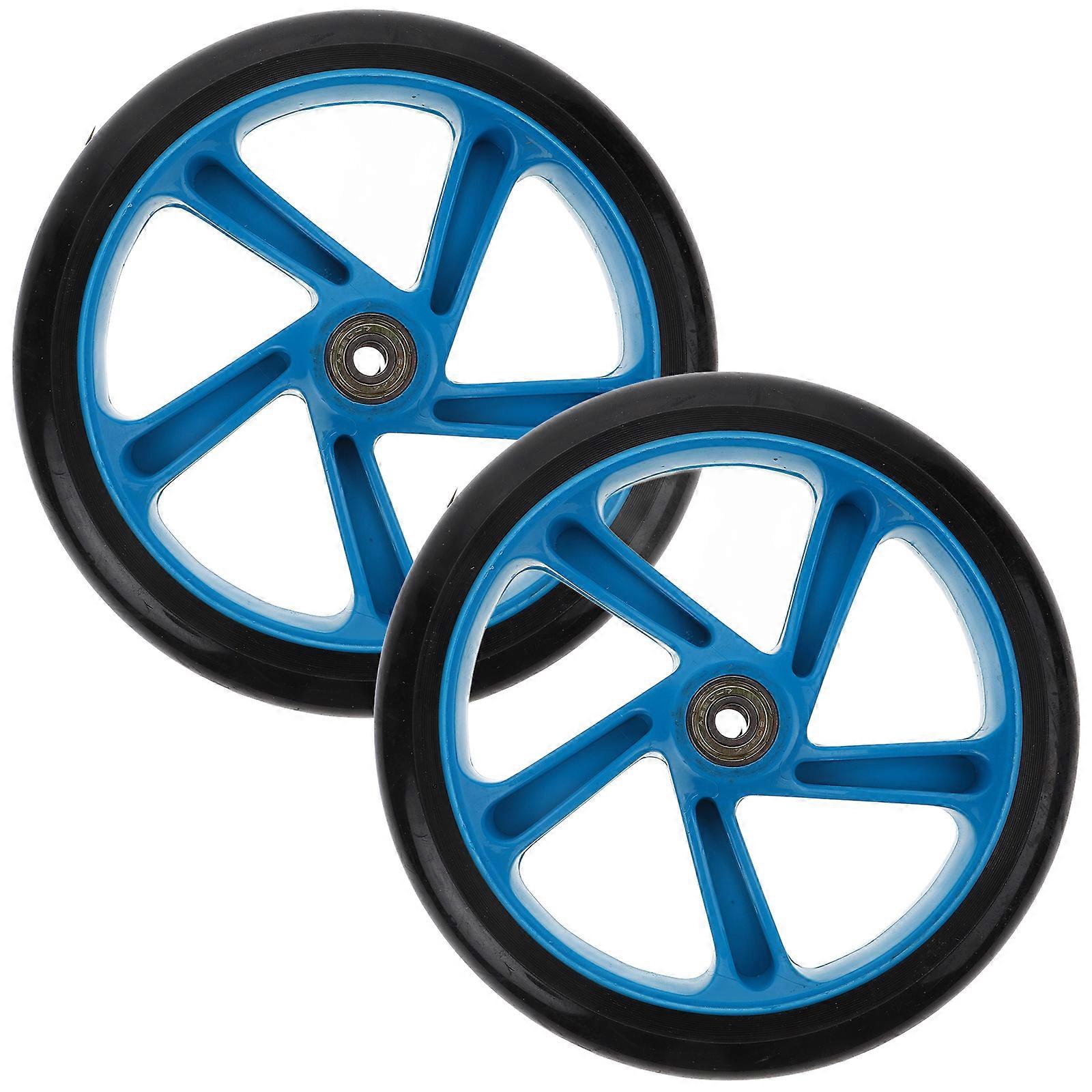 Flexible Scooter Wheel for Replacement 2Pcs Durable High Elastic PU Scooter Wheel