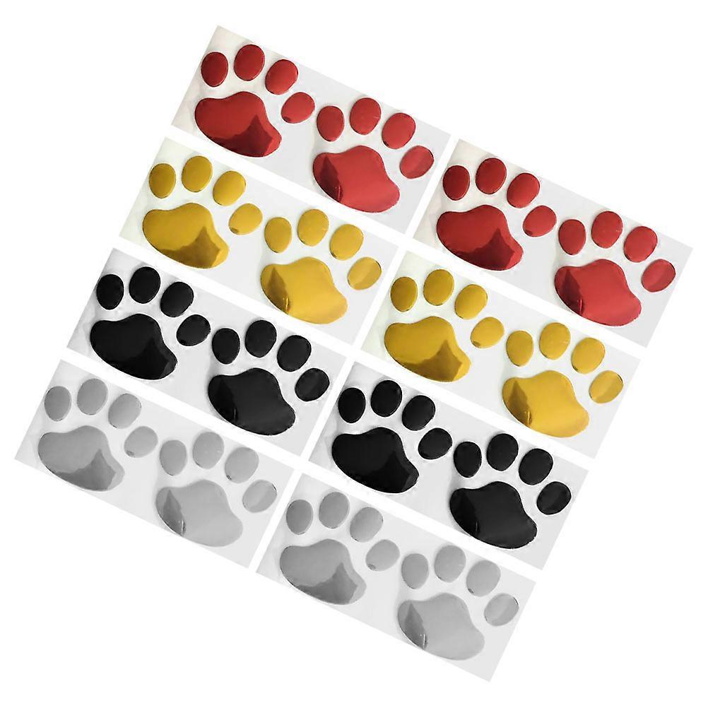 Paw Print Car Sticker 8Pairs for Vehicle Scratch Coverage and Style