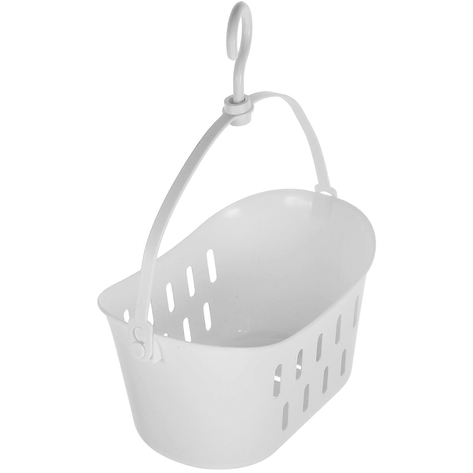 Hanging Plastic Organizer Storage Basket for Storage White