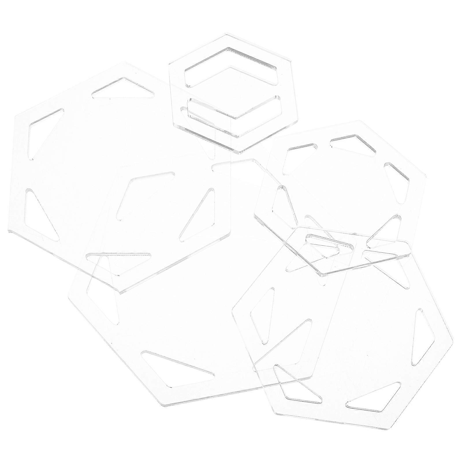 Quilting Supplies Acrylic Hexagon Templates for Precise Patchwork 5Pcs