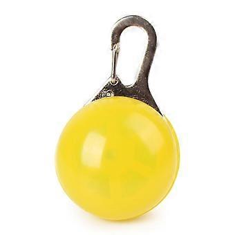 2 Piece LED Illuminated Dog Walking Light Pendant Collar, Flash Safety Collar Flash for Dog Cat Pet Anti-Lost Runner Jogger Biker (Yellow) -