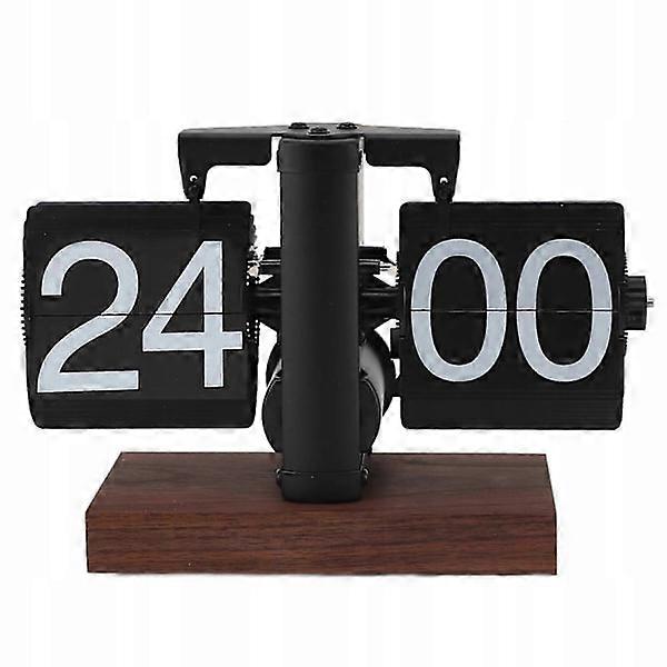 Tilting Table Clock Vintage 24 Hours Non-Slip Base black