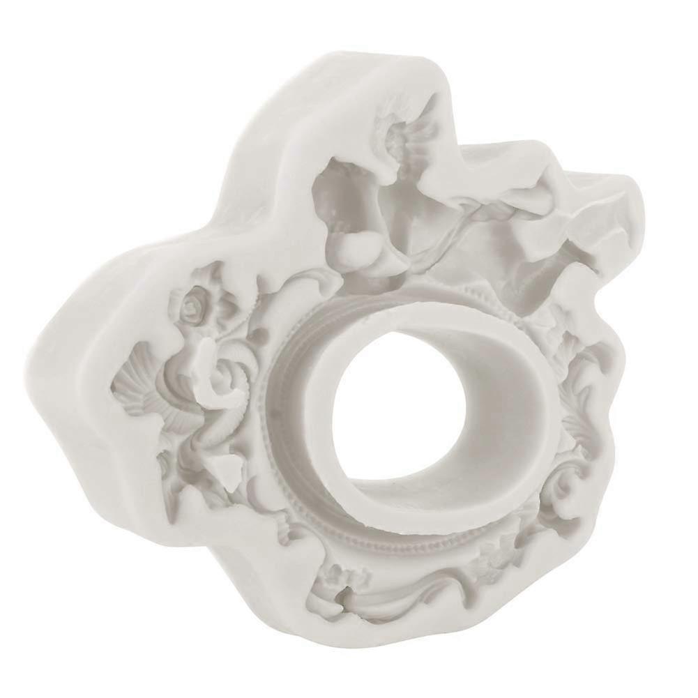 Silicone Baking Mold 3D Angel Photo Frame Nonstick Reusable for Cake Decorating Chocolate Gray