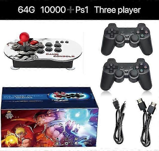 Video Game Consoles Dual Joystick Gameconsole 10000+ Hd Games Support 4 Player Familygame Game Stick For Ps1/gb/cps/sfc/fc