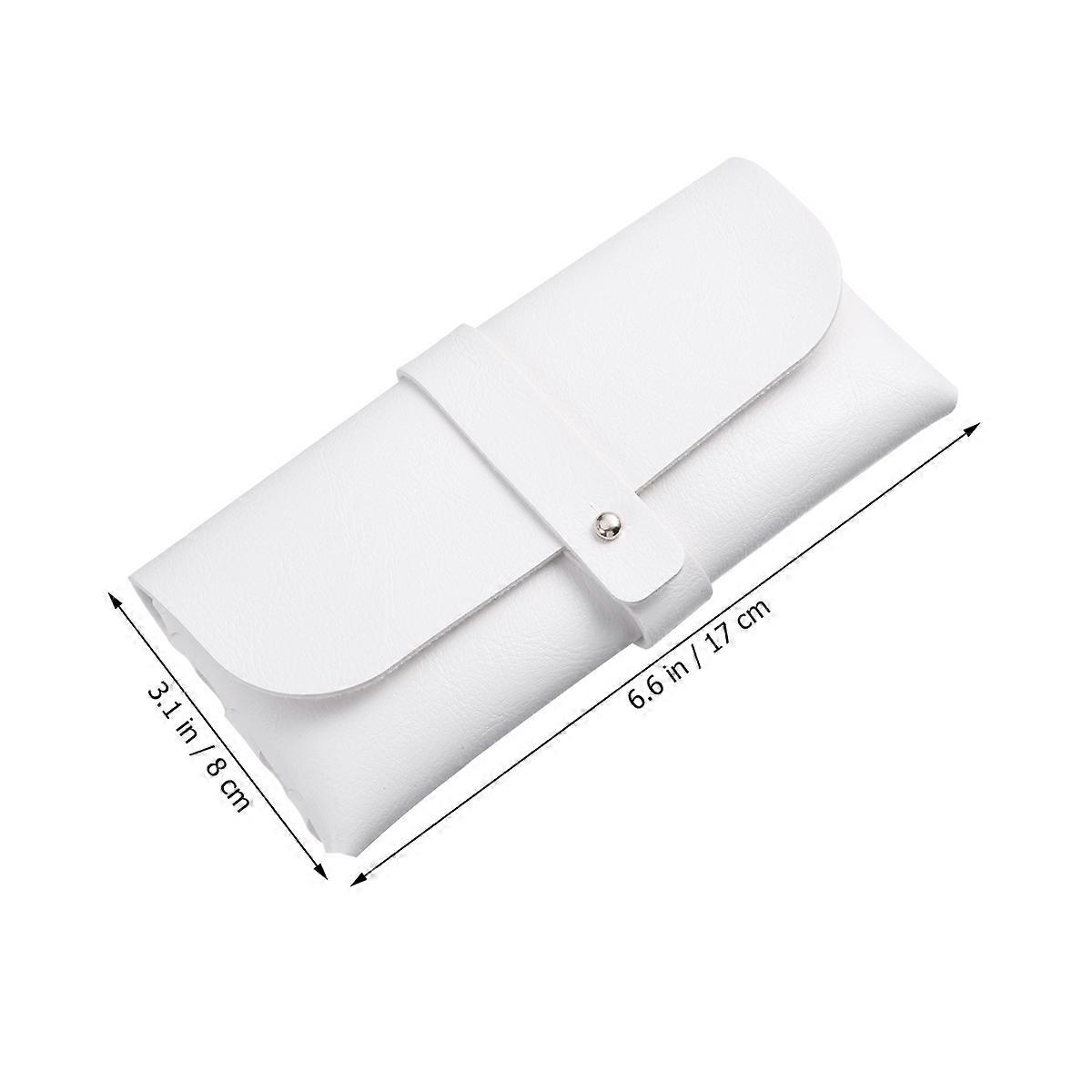 Glasses Case PVC Glasses Case for Storage Clamshell Buckle Design White