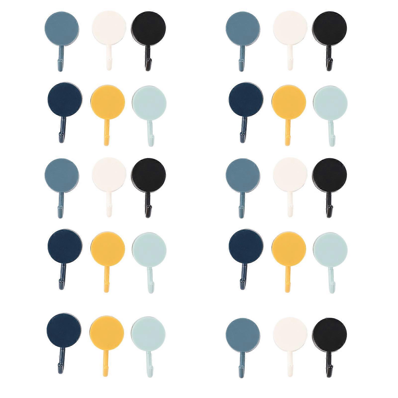 Non Nail Hook Creative Wall Hook for Holding Use 30Pcs Assorted Colors