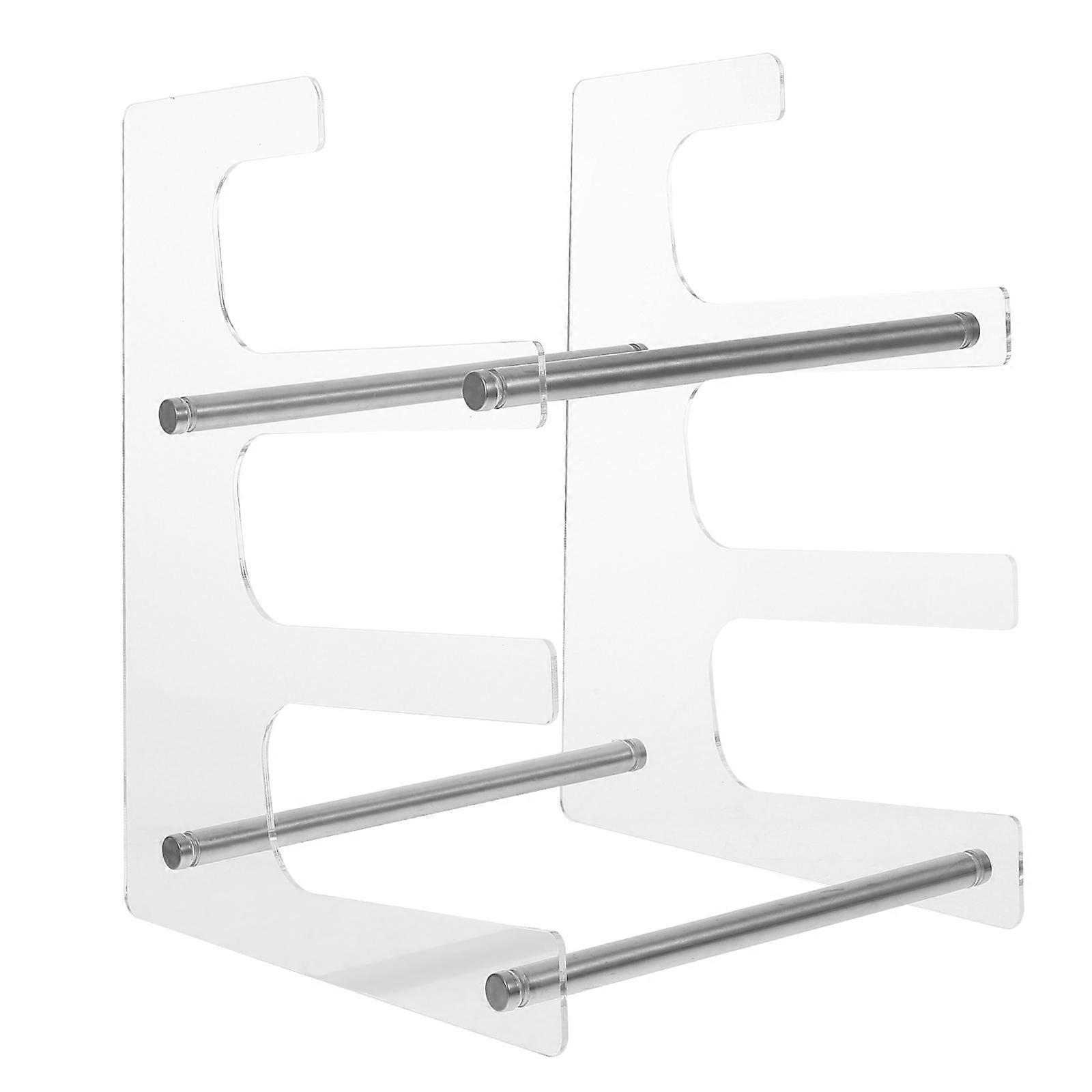 Multi Tier Keyboard Holder Acrylic Display Stand for Desk Clear