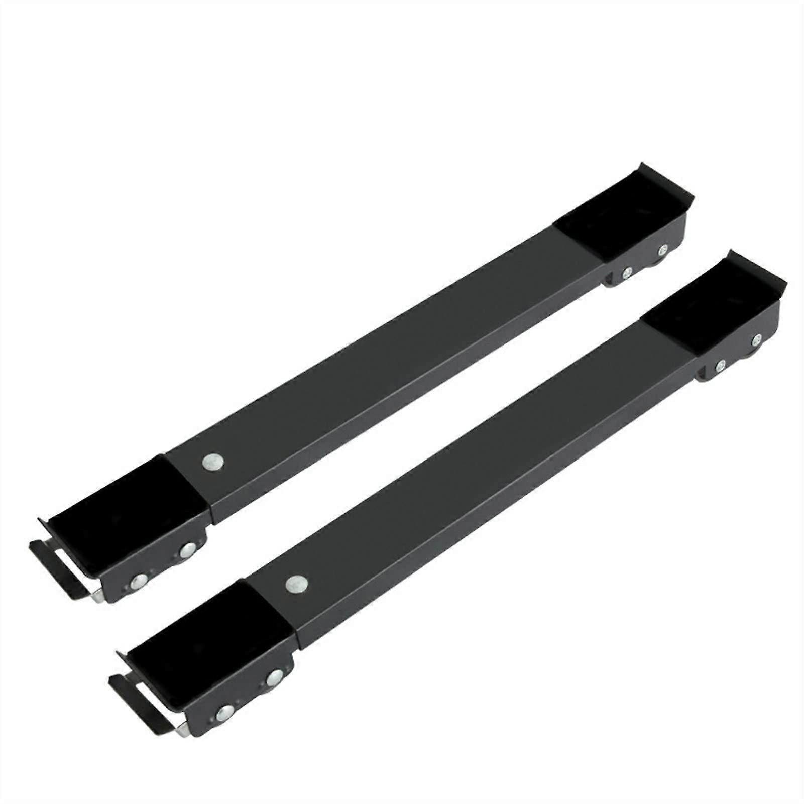 Adjustable Washing Machine Stand with Lockable Wheels Heavy Duty Fridge Base 1400Kg Black 2pcs