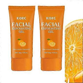 2er-Pack Gesichtspeeling-Gel, tiefenreinigendes, feuchtigkeitsspendendes Peeling-Gel für Gesicht und Körper, geeignet für alle Hauttypen