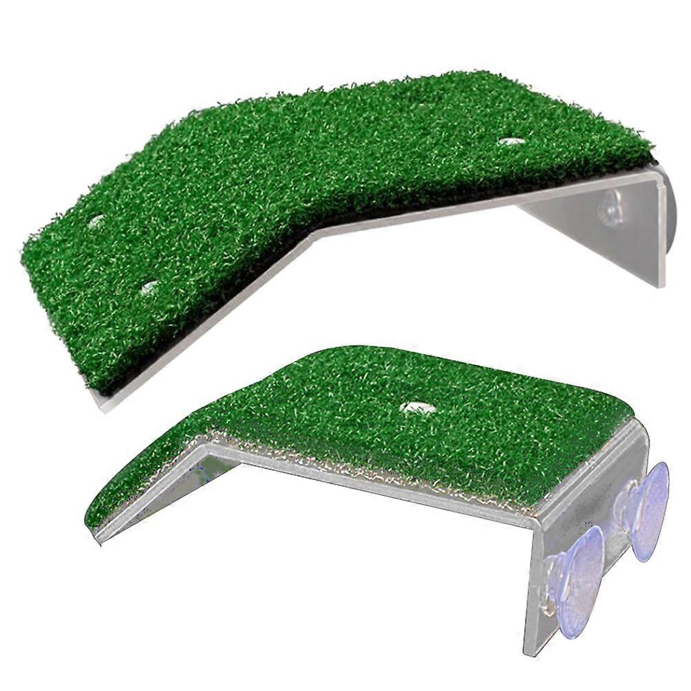Turtle Basking Platform for Pet Supplies Climbing 2Pcs Green Plastic