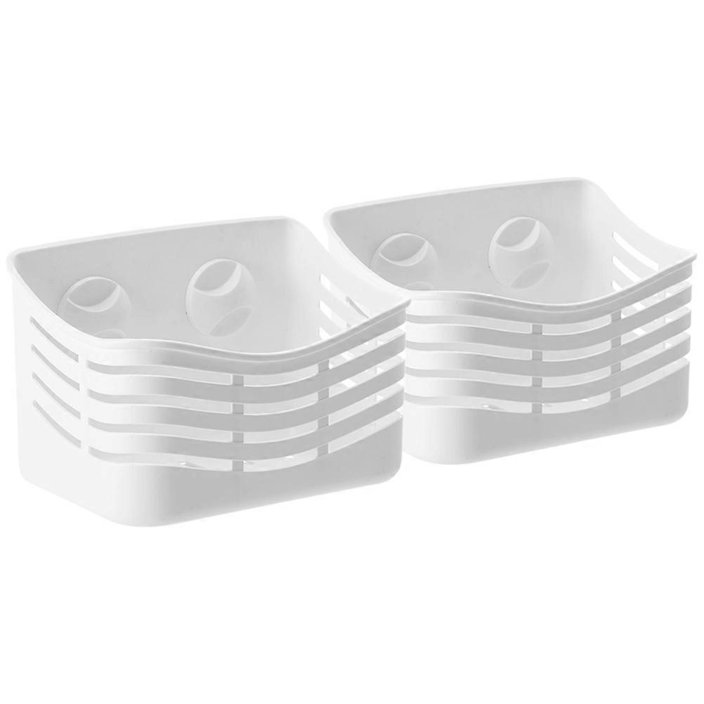Wall Mount Holder Bathroom Storage Rack for Suction Cup Organizer 2Pcs