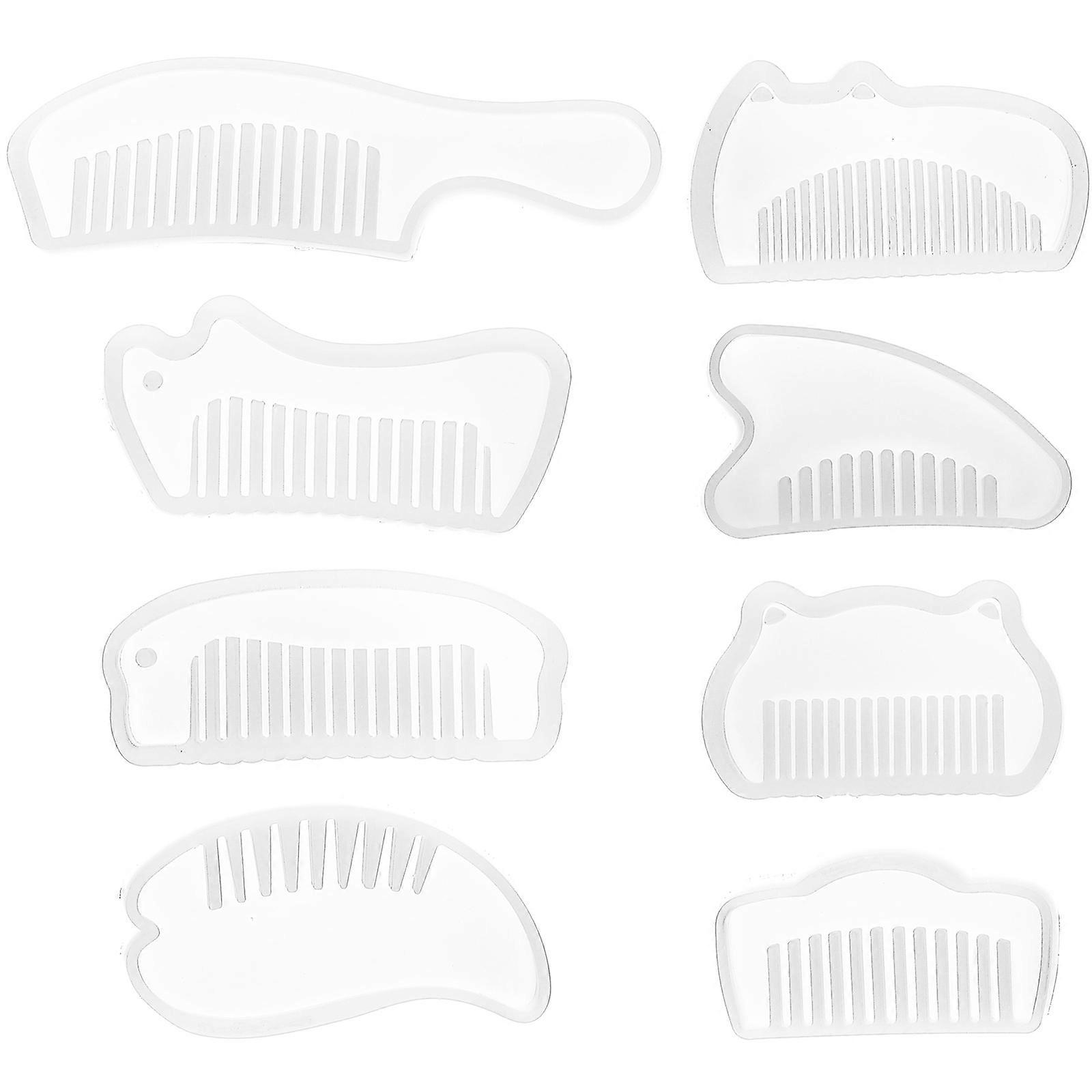 Comb Crafting Silicone Mold Diy Projects Epoxy Resin 8Pcs Reusable White