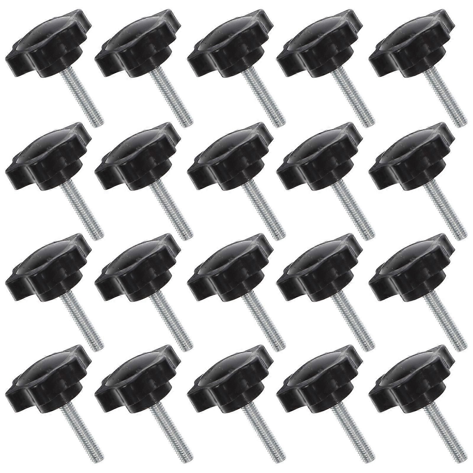 Clamping Screw Knob Handle Star Thread T Track Bolts 40Pcs