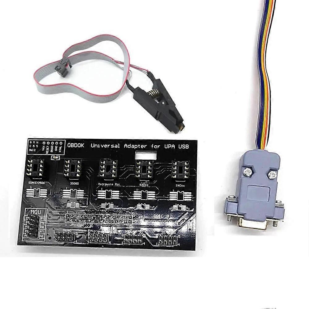 UPA USB ECU Programmer Universal Eeprom Adapter Board with SOP8 SOIC8 Clip UPA-USB V1.3 Test Cable