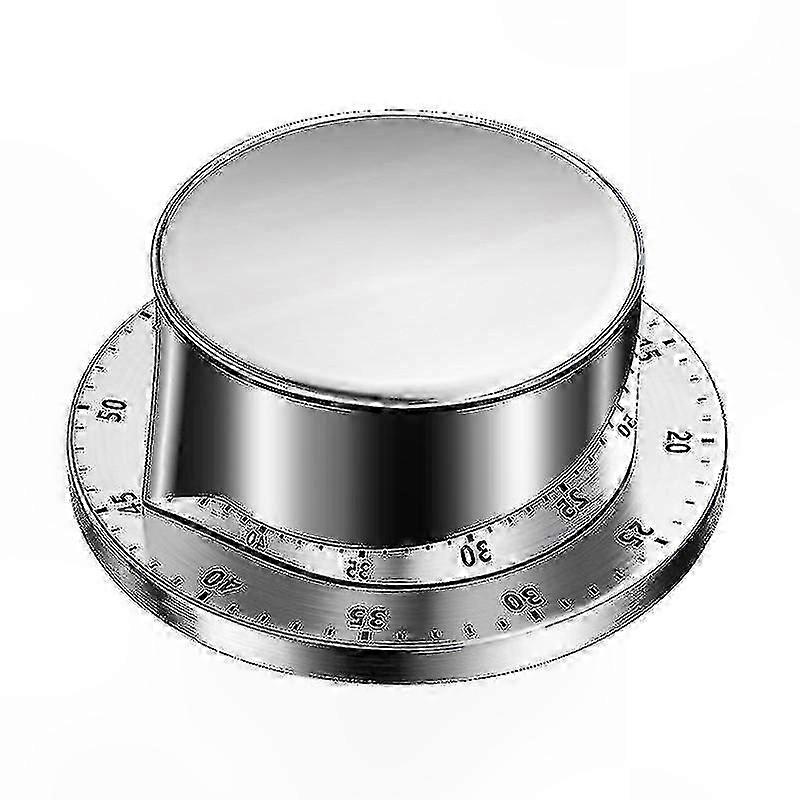 Magnetic Kitchen Timer Stainless Steel Cooking Gadget Tool Silver