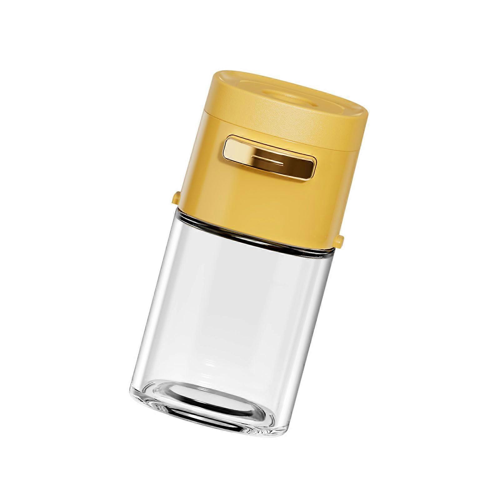 Adjustable Seasoning Dispenser Jar with Precise 0.5g Salt Measuring Glass Container for Kitchen