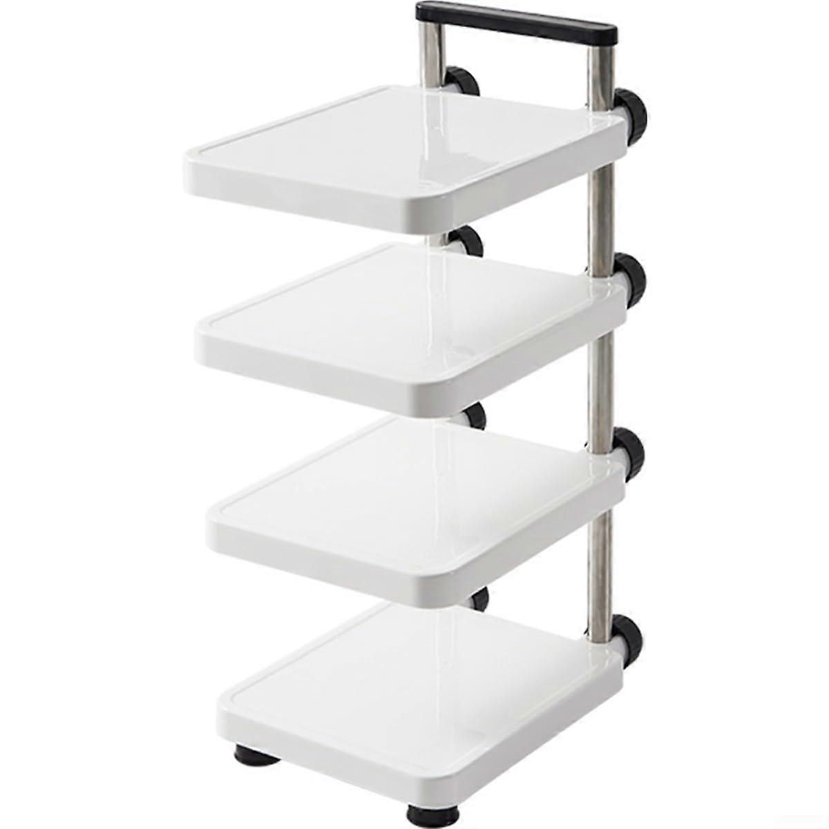 Pot and Pan Organizer, Adjustable 4 Tier Cookware Rack for Kitchen Cabinet SpaceSaving Storage