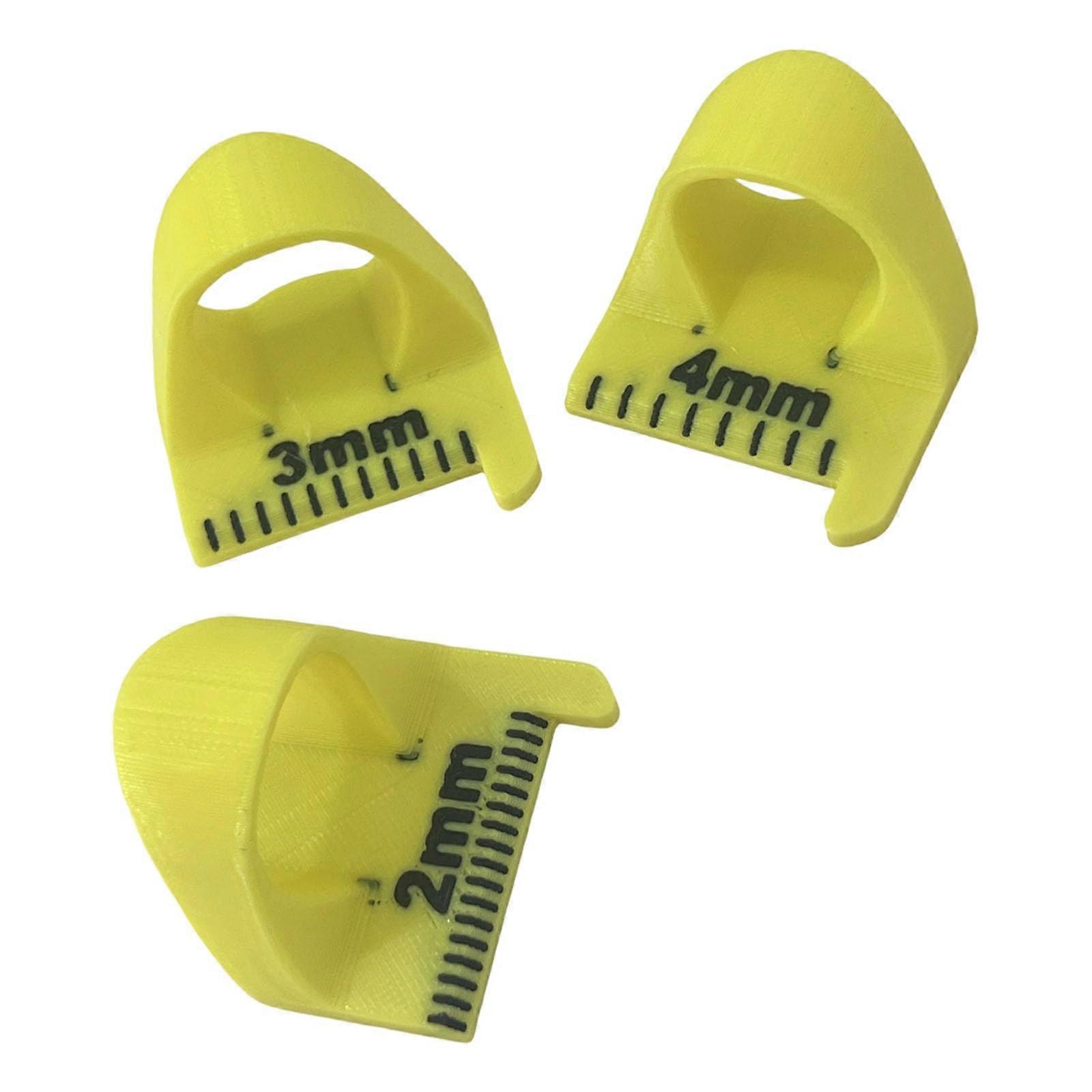 Sewing Measuring Tool Quilting Ruler with Precise Millimeter Marking Patchwork Finger Template Lemon Yellow