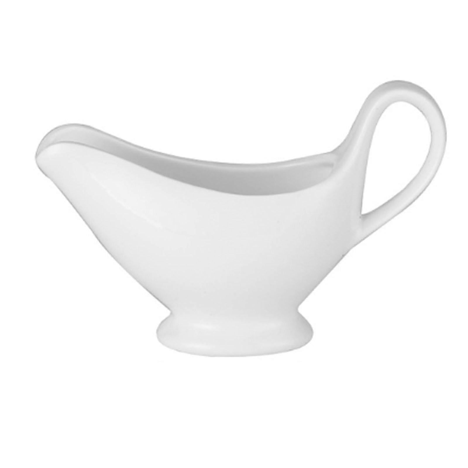 Ceramic Creamer Pitcher with Handle and Drip Eagle Spout, White Porcelain Sauce Jug S