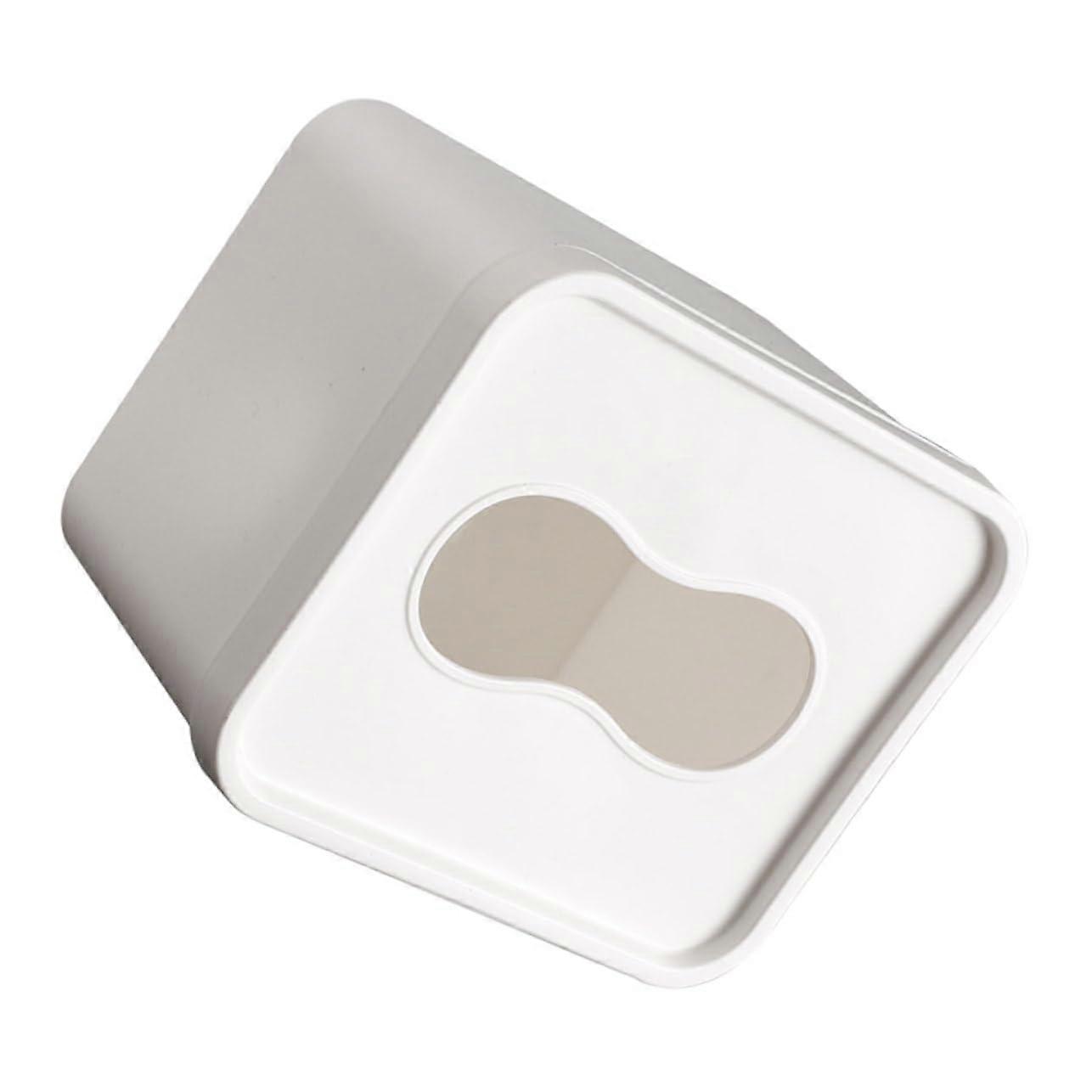 Wall Mounted Trash Bag Holder with Lid, Space Saving Kitchen Garbage Bag Dispenser Organizer