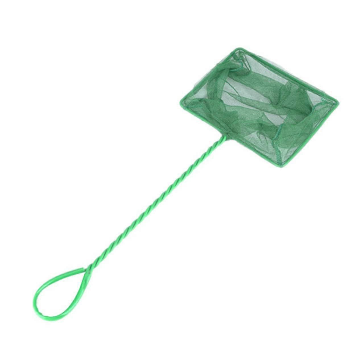 Aquarium Fish Net with Long Handle, Square Mesh Design for Plants and Small Fish Catching