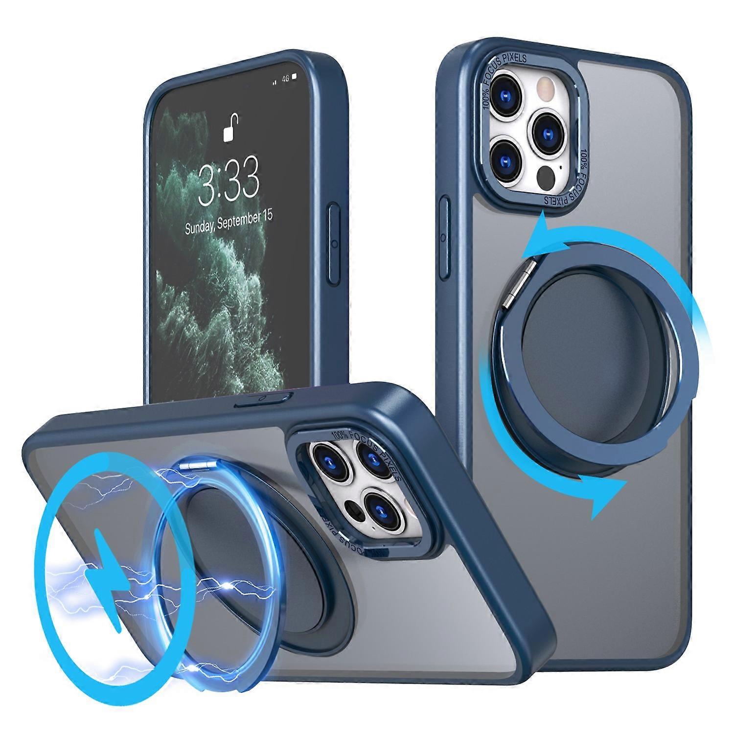 For iPhone 11 Pro Max Magnetic Case Compatible with MagSafe Rotary Kickstand