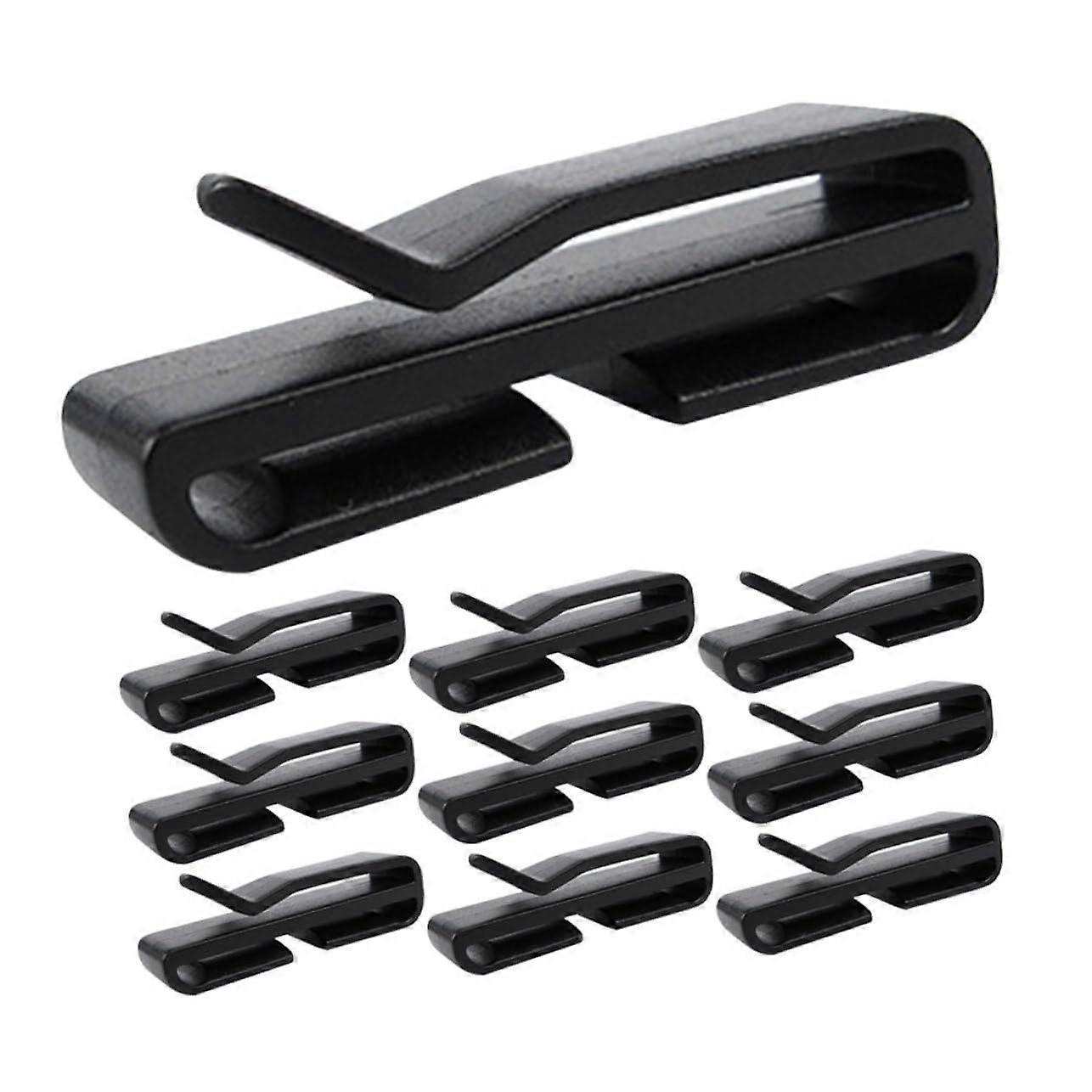 10pcs Outdoor Webbing Clips Heavy Duty Strap Keepers for Hiking Camping Backpack Stabilization