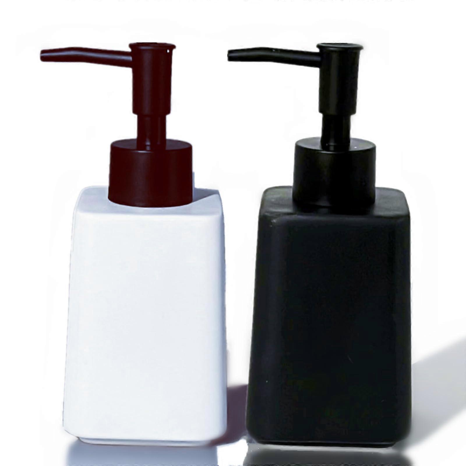 Ceramic Soap Dispenser with Pump, 20Oz Refillable Bathroom Countertop Bottle with Rustproof Coating
