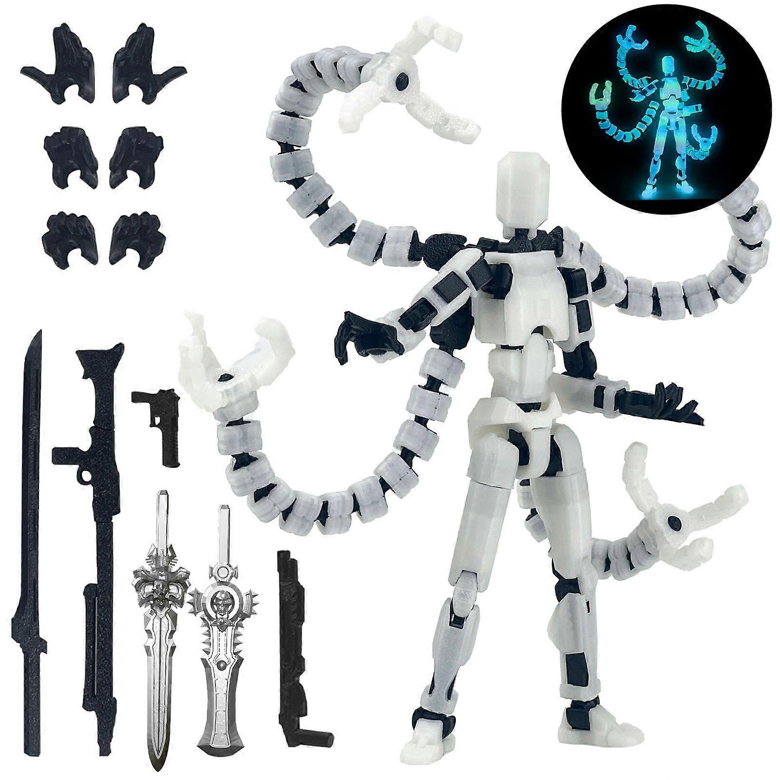 T13 Action Figure with MultiJointed Poseability 3D Printed Collectible Toy for Desktop Display