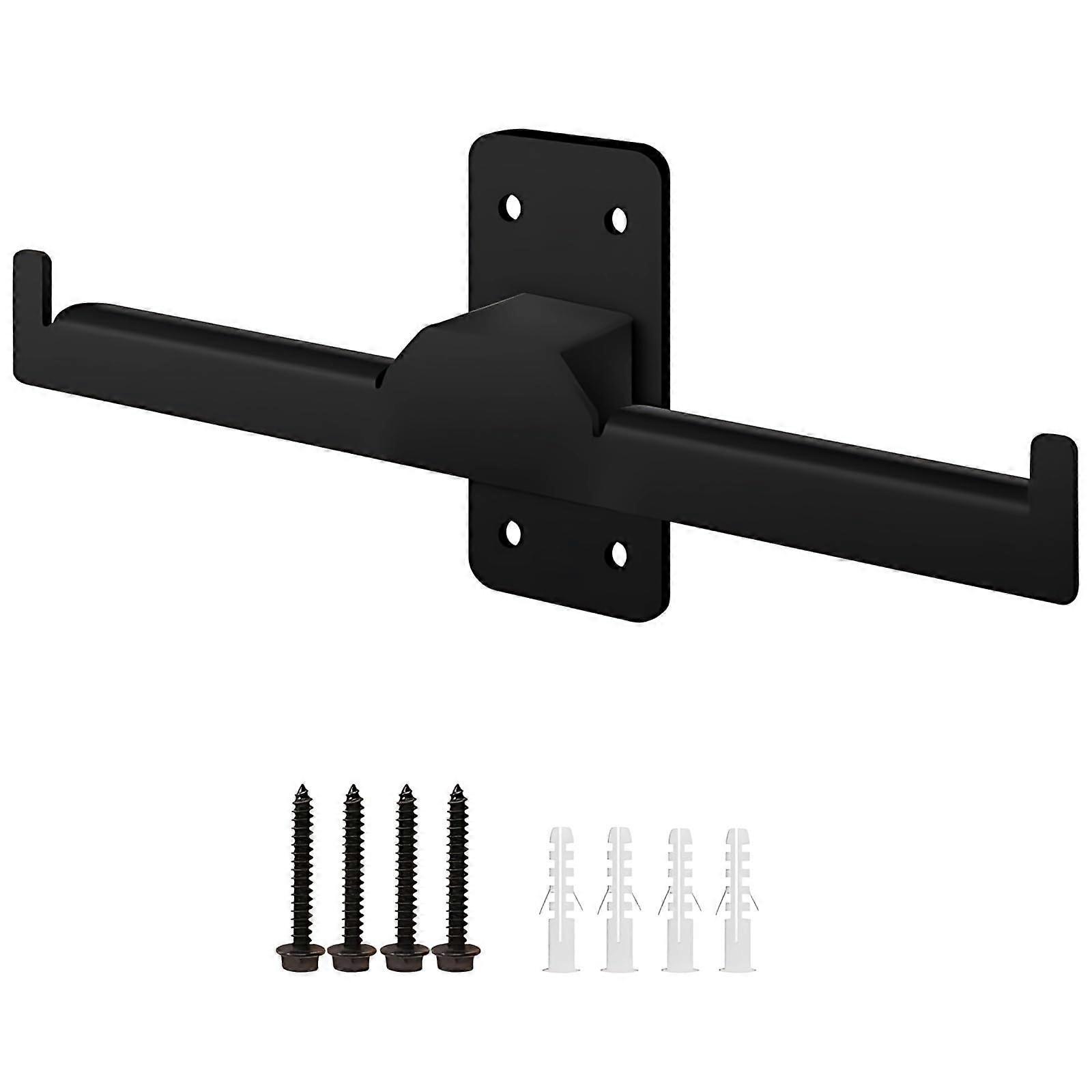 Wall Mounted Tool Organizer Stainless Steel Garage Storage Rack with MultiTool Hooks Black