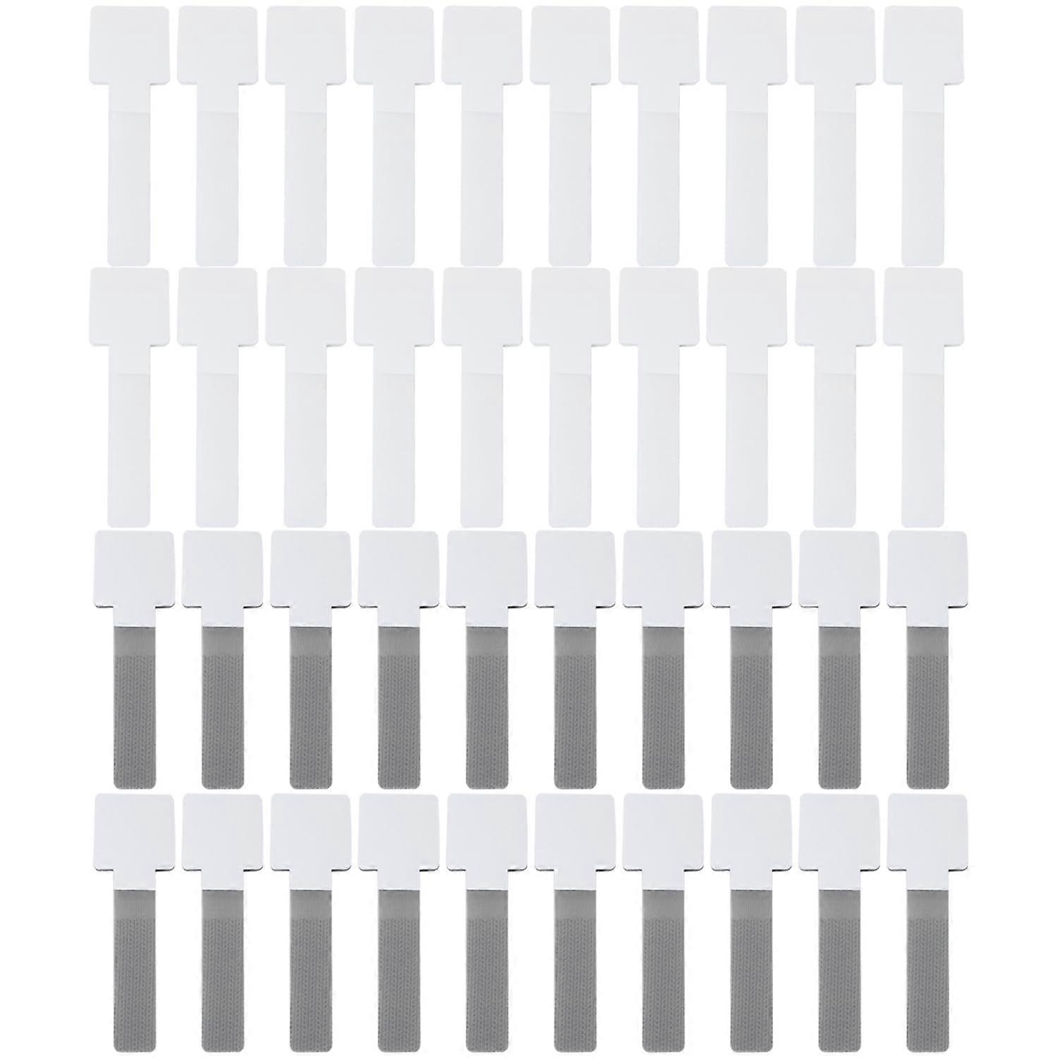 40PCS Cable Management Straps with Strong Adhesive Back, Reusable Hook and Loop Cable Ties for Wires