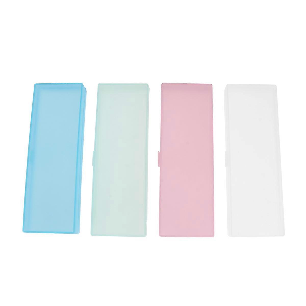 Pen Case Stationery Box for Storage Use 4Pcs Medium Size Assorted Colors