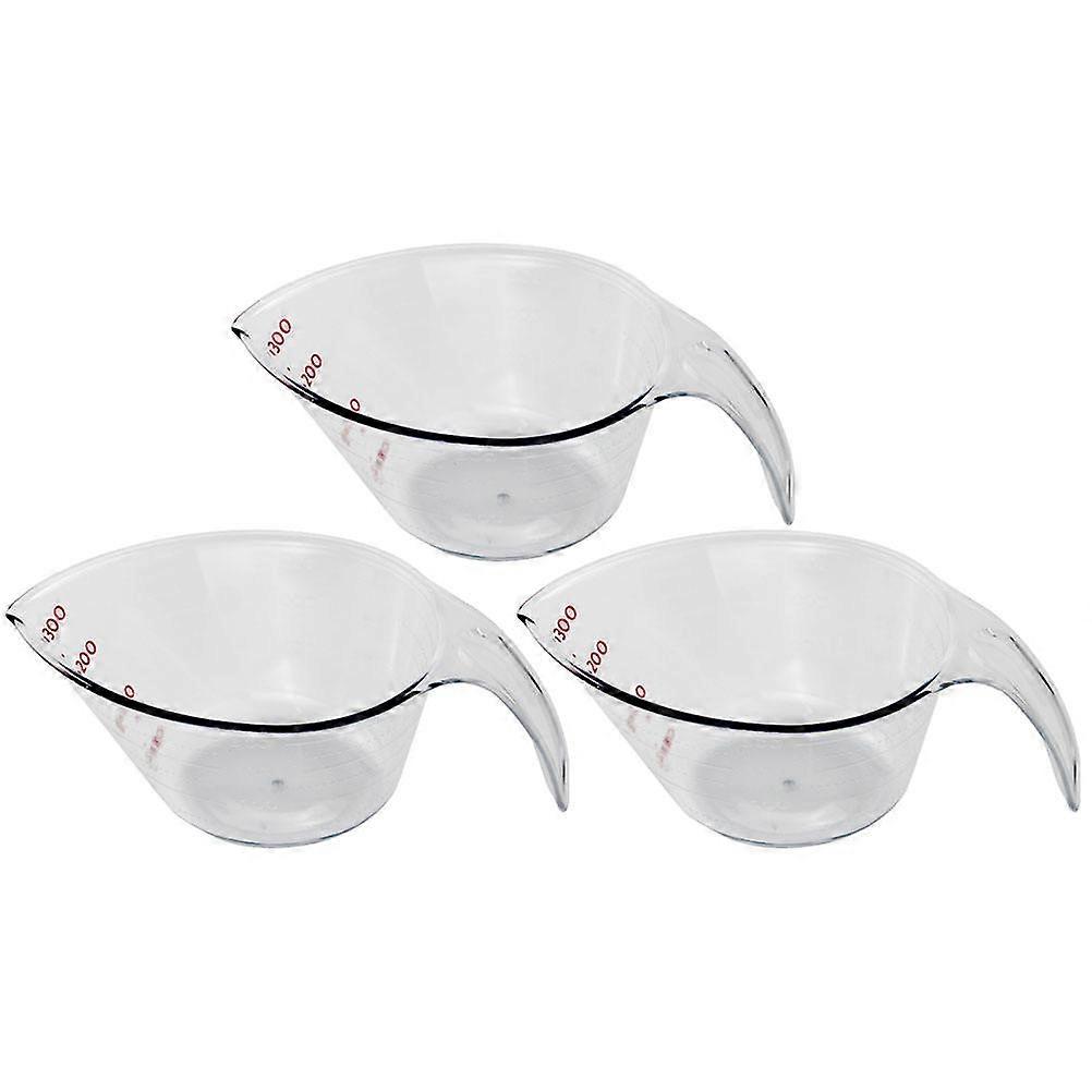 Clear Plastic Experiment Measuring Cup for Storage Use 3Pcs Set