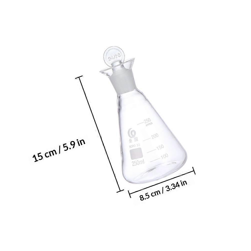 Iodine Flask Glass with Scale for Laboratory Use 4Pcs Borosilicate Material
