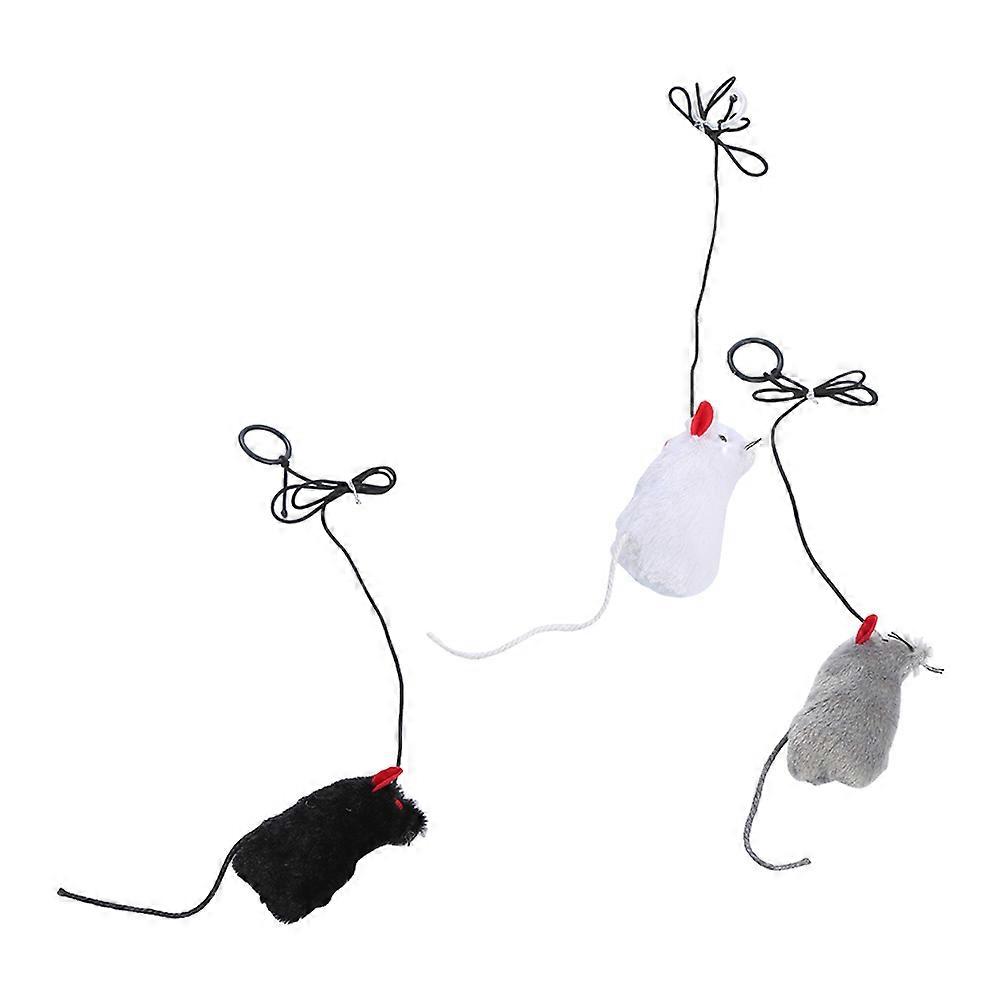 Vocalizing Cat Toy Mouse Shape for Interactive Play 3Pcs Plush Cat Toys