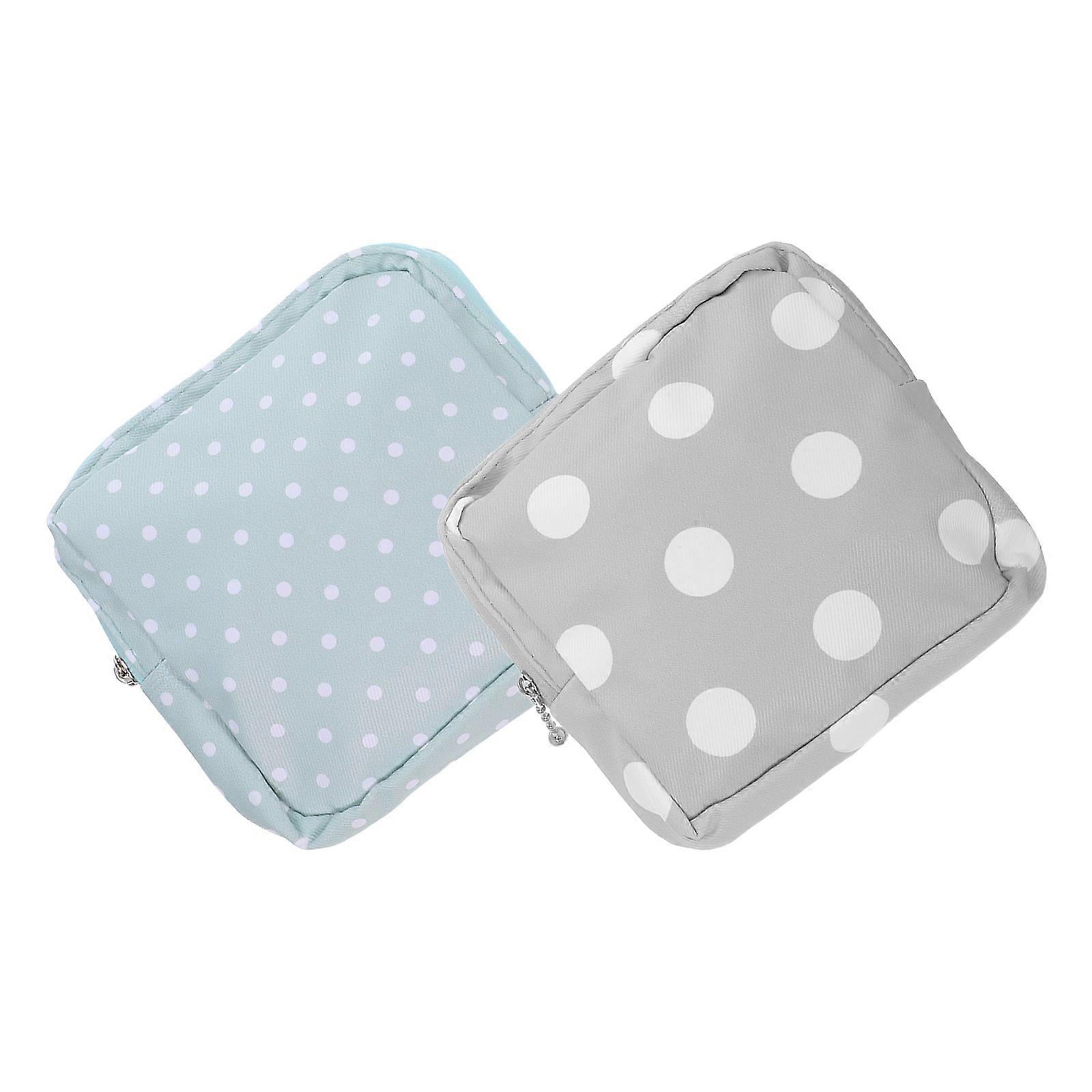 Sanitary Napkin Storage Bag for Pad Pouch 2Pcs Assorted Color