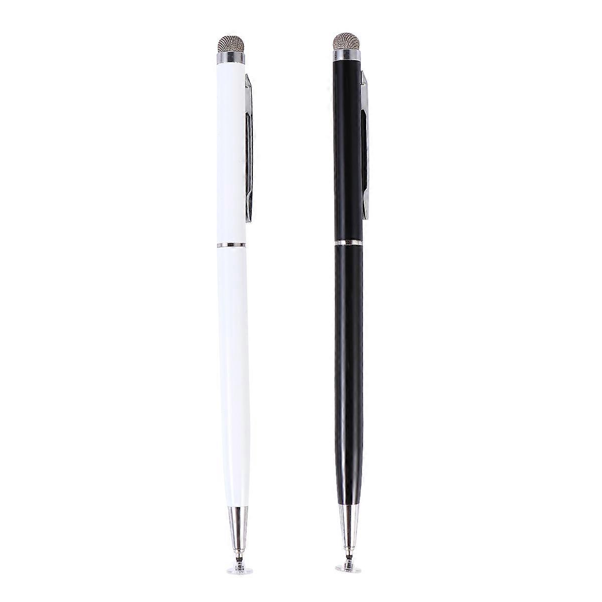 Electric Stylus Pen Capacitive Drawing Pen for Tablet Use 2Pcs Universal White