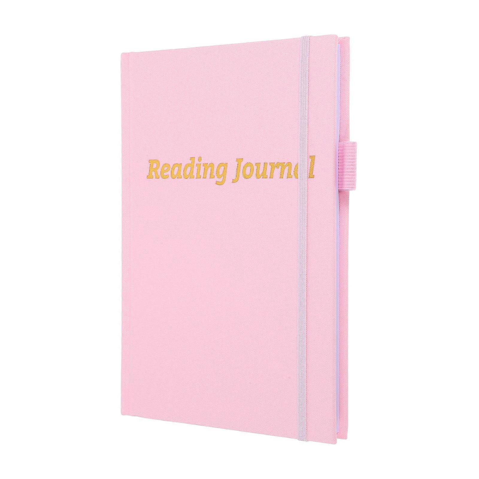 Reading Diary Book A5 Linen Cover for Tracking Reading Progress Notebook