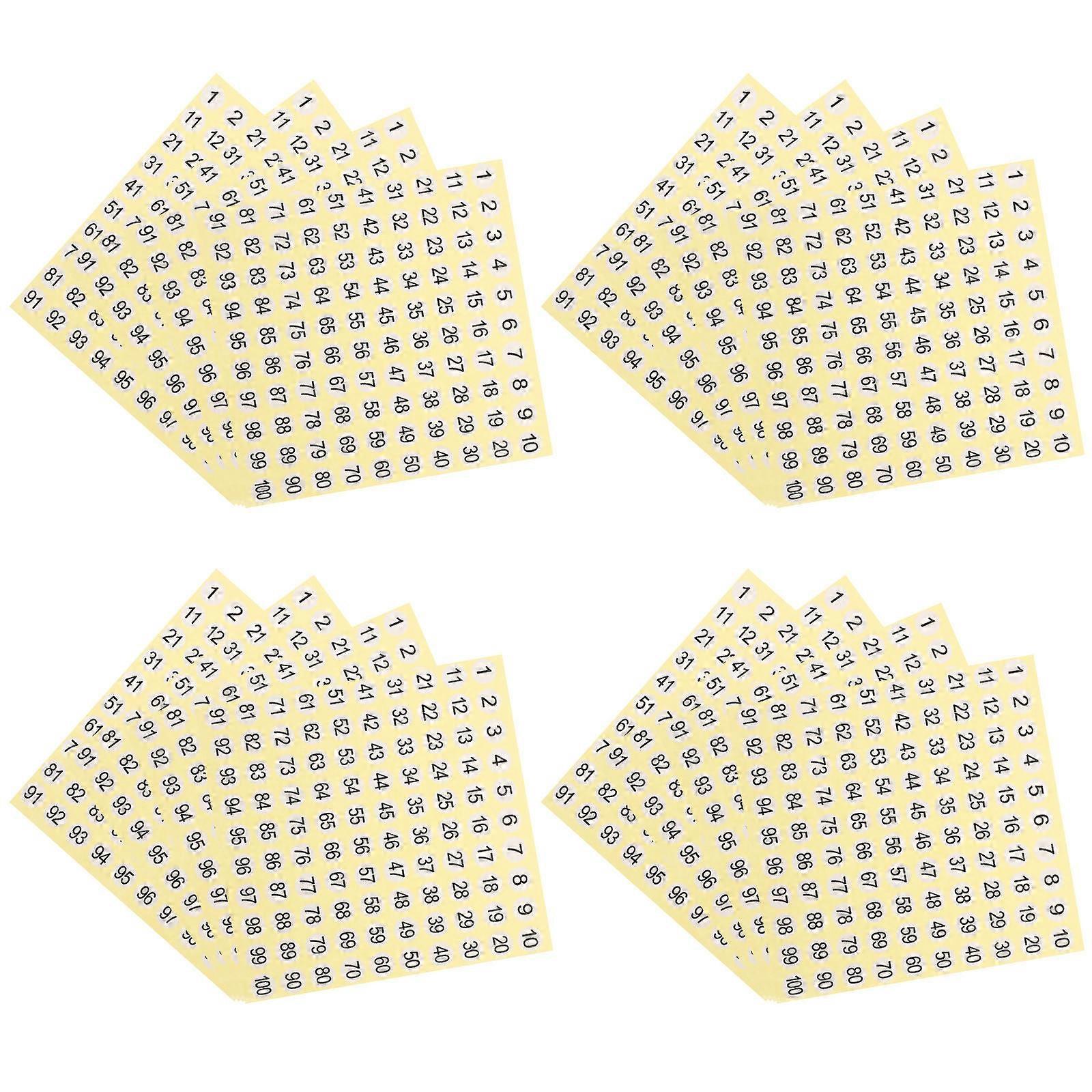 Numbered Stickers Round Size Labels for Home Use 60 Sheets