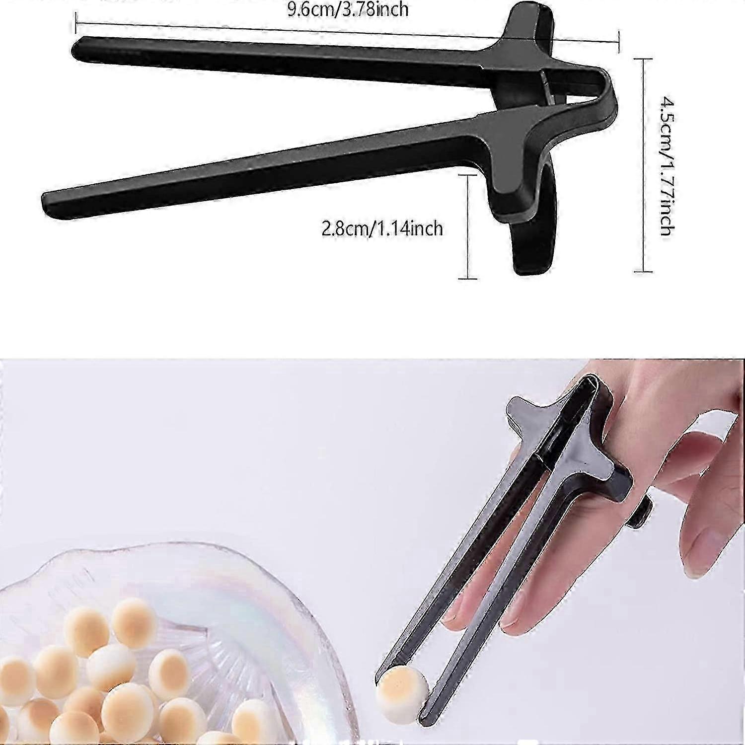 4 Pcs Finger Chopsticks(Black)