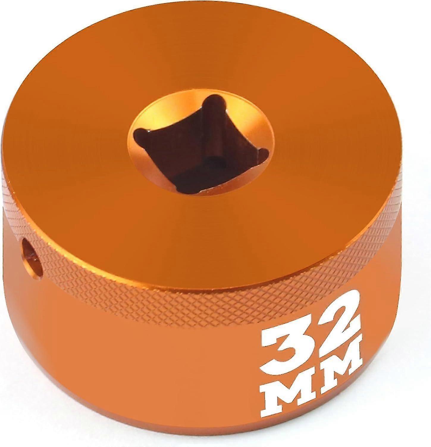 Fork Topcap Socket, Orange, 32mm 3/8 Drive Flat Socket for Fox 36/38/40 Series