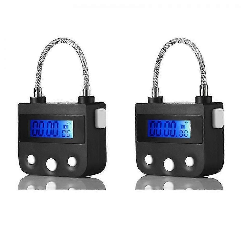 2x Time Lock Electronic Timer Lock Household Temporary Lock Time Lock Electronic Lock Countdown