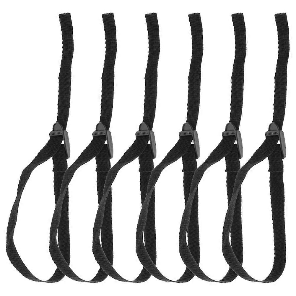 Ski Pole Wrist Strap Durable Replacement for Ski Use 6Pcs Black Nylon Set