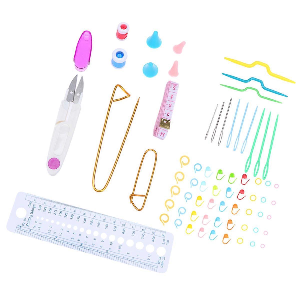Multi Color Knitting Tools Kit for Crochet Knitting Including 69 Practical Hooks